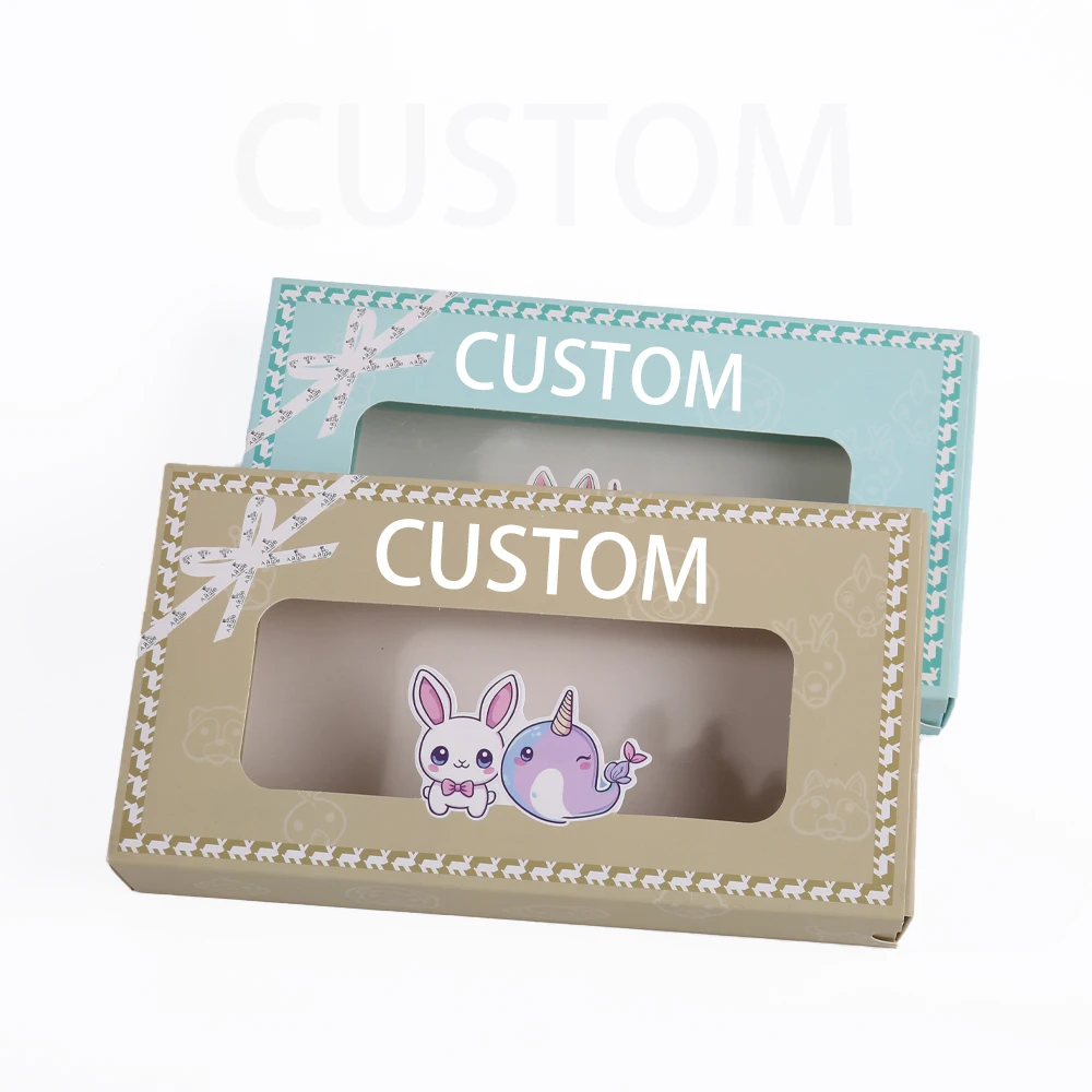 Scatola a cassetto di cartone colorato di lusso per il confezionamento di biancheria intima, con finestra in PVC e laminazione opaca