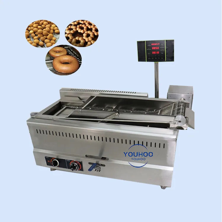 Electric or Gas Heating Automatic Vada Making Maker Machine Industrial Doughnut Fryer Gas