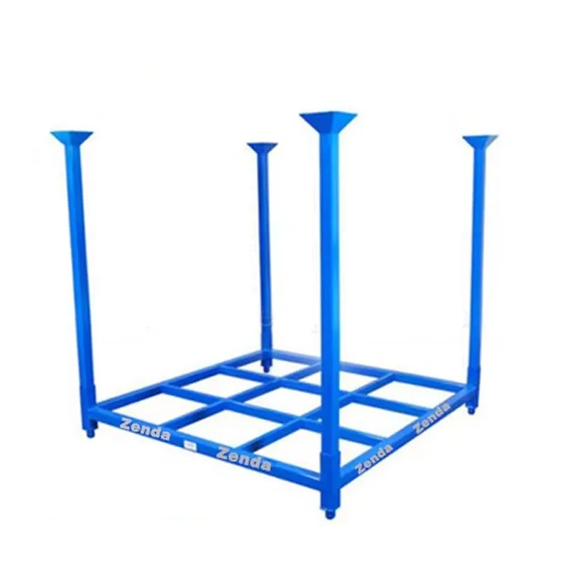 ZENDA Portable Removable Stackable Shelf Storage Metal Post Pallet Rack  for Tire Stacking Racking System
