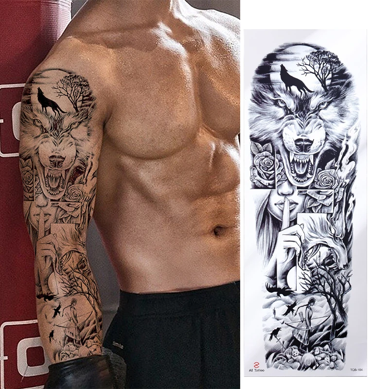 Adesivo de tatuagem masculino, requintado adesivo de tatuagem temporário  não tóxico à prova d'água para o festival de Halloween : :  Beleza