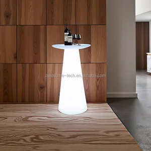 Modern RGB LED Bar Table for Home Garden Mall Wedding & Nightclub Decor Cocktail Table for Party & Bar Use