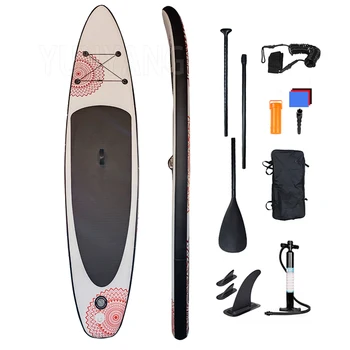 Paddle Board Double Adult Standing Rowing Inflatable Paddle Surfboard Water Skiing Board in stock windsurf board
