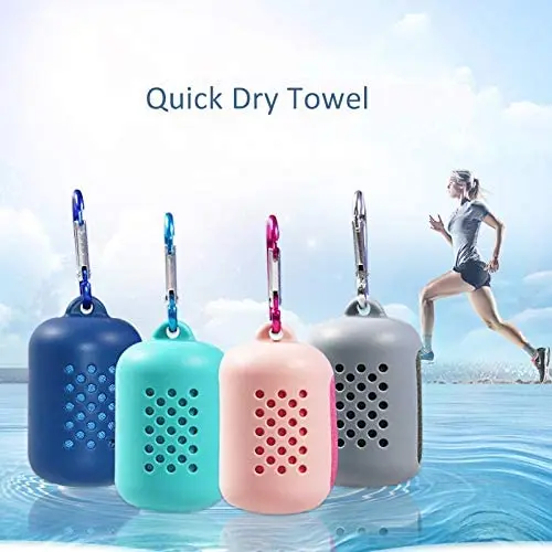 Portable Towel Cold Sports Towel Sweat-absorbent Quick-drying Silicone Set Plaid Plain Dyed MHC Outdoor Riding Cooling Ice 2pcs details