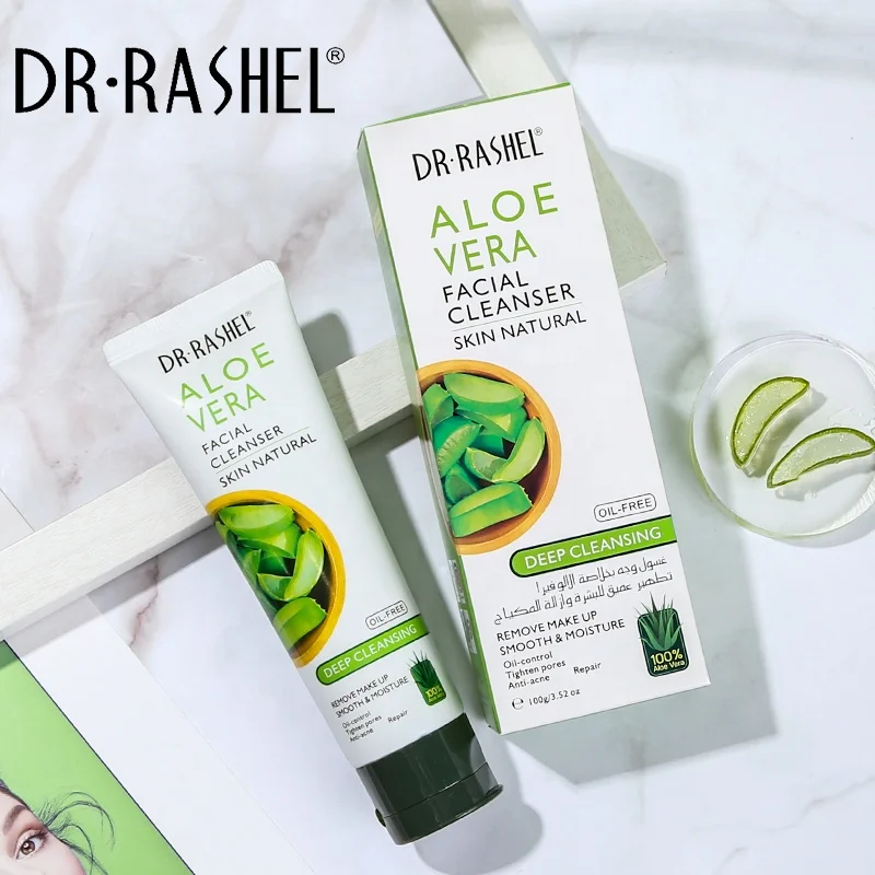 DR RASHEL 100g Remove Makeup Smooth and Moisture Deep Cleaning Aloe Vera Face Wash Facial Cleanser