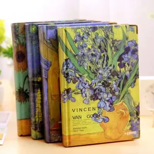 Vintage A5 Notebook Van Gogh Oil Painting Cover Customizable Office Decoration Sewing Binding Journal Creative Diary Stationery