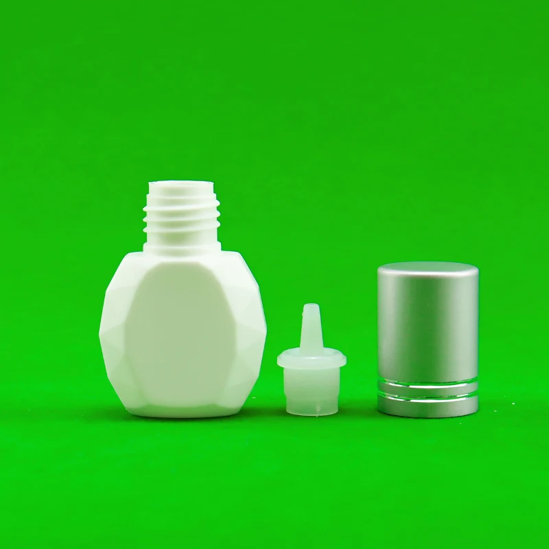 6ml プラスチック HDPE 空エクステンションまつげ接着剤ボトル プラスチック アルミ キャップ付き