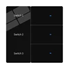 3gang LED Screen switch-Black