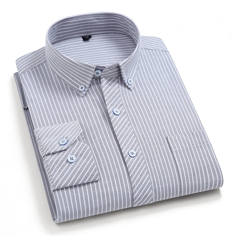 2020 Ready to Ship Custom Shirts Printed Colorful Long Sleeve Plaid  Striped Man Shirts