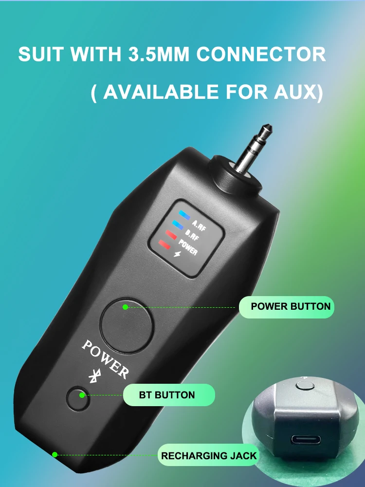 100 Channel With 3.5mm Connector Aux Speaker Use Portable Bt Reverb