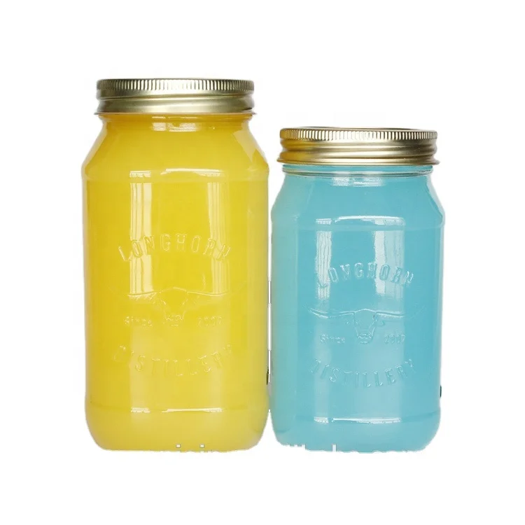 25 oz Flint Glass Mason Jars (Bulk), Caps NOT Included