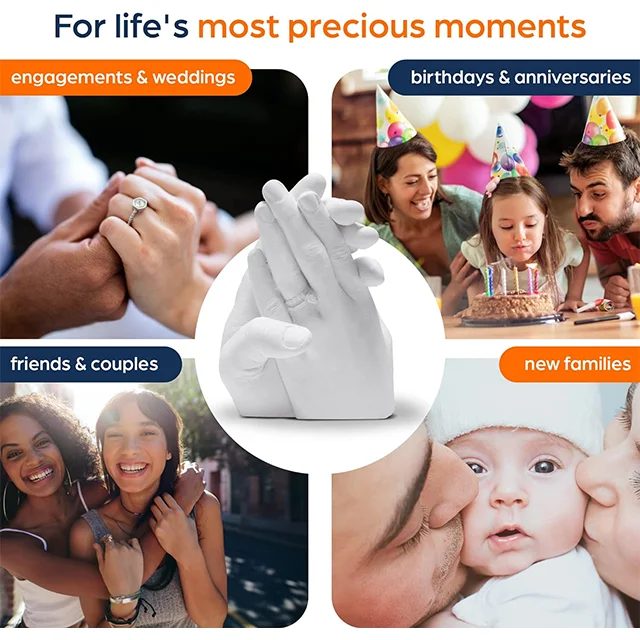 Hand Casting Kit for Couples Plaster Statue Molding Kit DIY Hand Mold Kit Personalised Gifts for Couples Unique