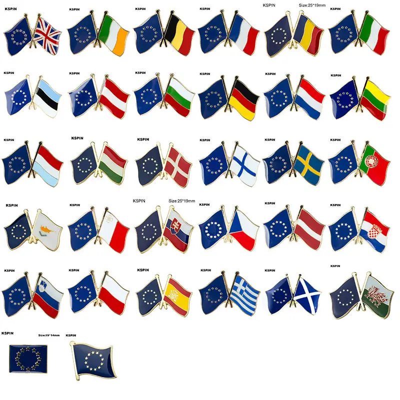 High Quality Custom Logo Pattern Country Flag Brooches American Brooch Double Sided Soft Enamel Pin Badge Lapel Pins for Suit
