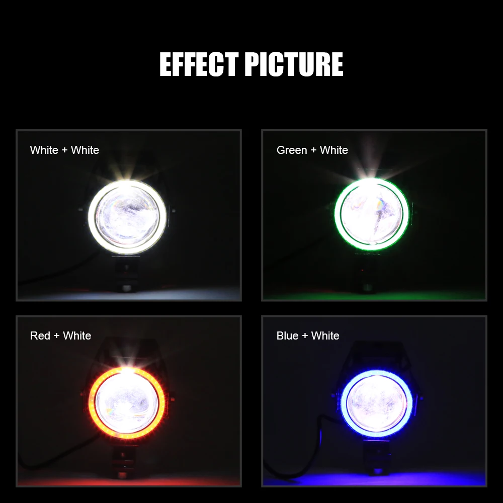 Leadway Motocicleta светодиодные Вспомогательные фары ангельские светодиодные фары для мотоцикла B-MW R1200GS ADV K1600 Противотуманные фары для мотоцикла