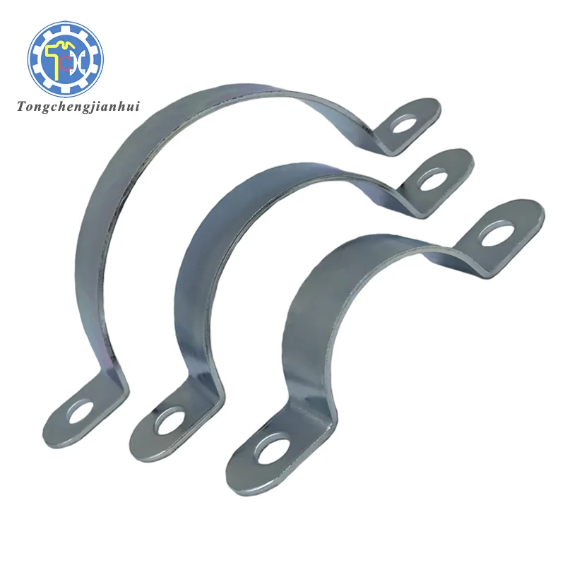 Factory Custom Made Sheet Metal Stamping Bending Fabrication Service Stainless Steel Wall Mount Pipe C Clamp Fittings