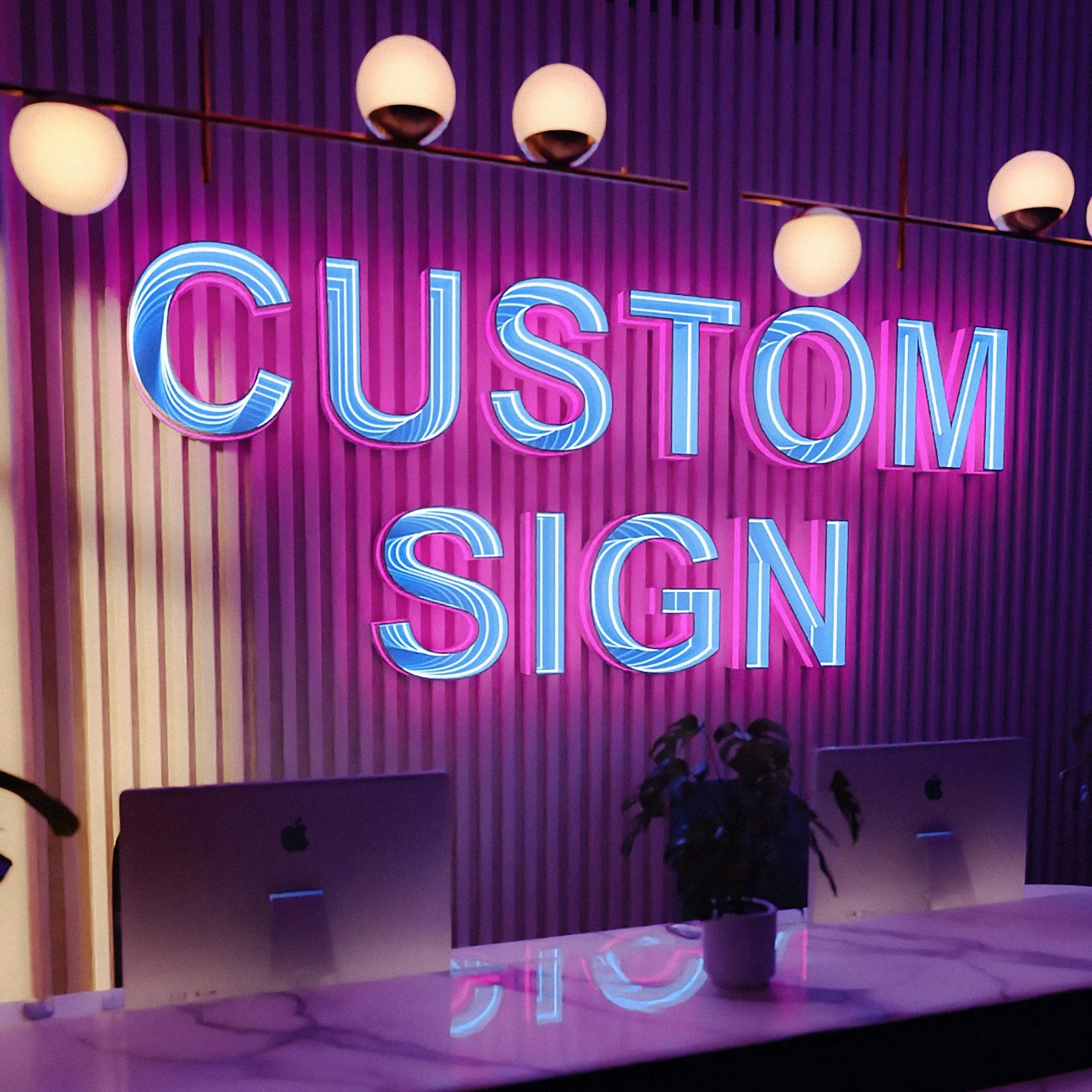 LED 3D Infinity Mirror Sign,Personalized Business Infinity Mirror Neon Sign,Custom LED Track Channel Letters