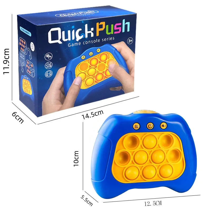 Quick Push Game Puzzle Pop Ball Stress Relief Toys,Electronic Pop Light ...