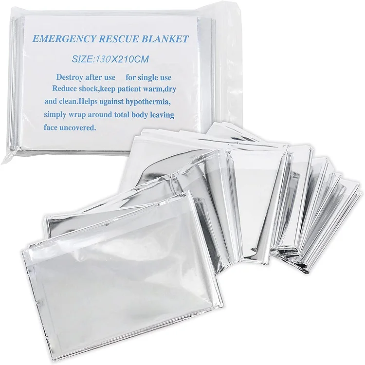 Outdoor Emergency Rescue Thermal Insulation Blankets Mylar Aluminized