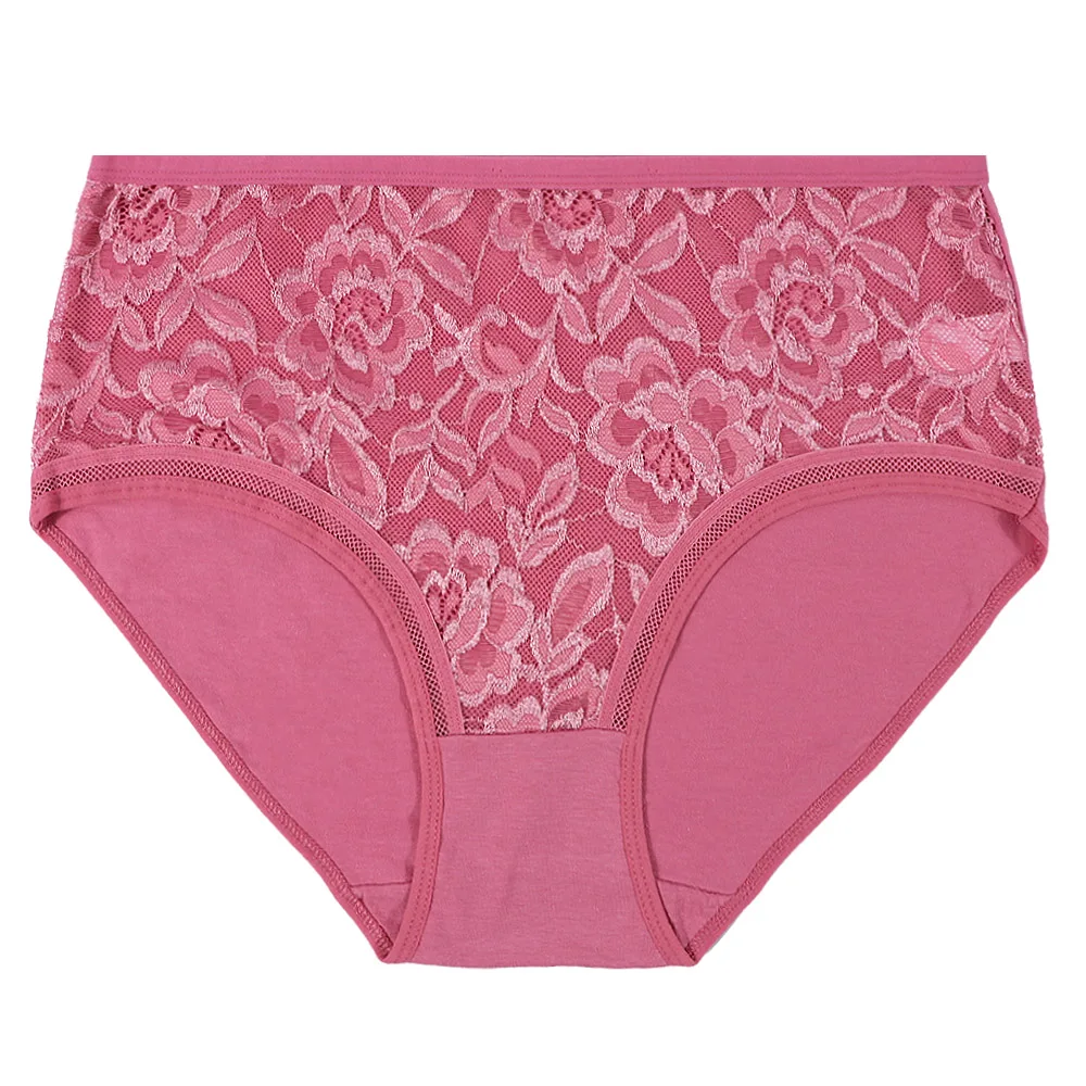 Wholesale Plus Size Women's Panties High Waist Underwear Lace Pure
