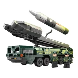 EPT Army Carrier Rocket Building Block Vehicle Missile Launch Truck Block Kits Construction Toy for Boys