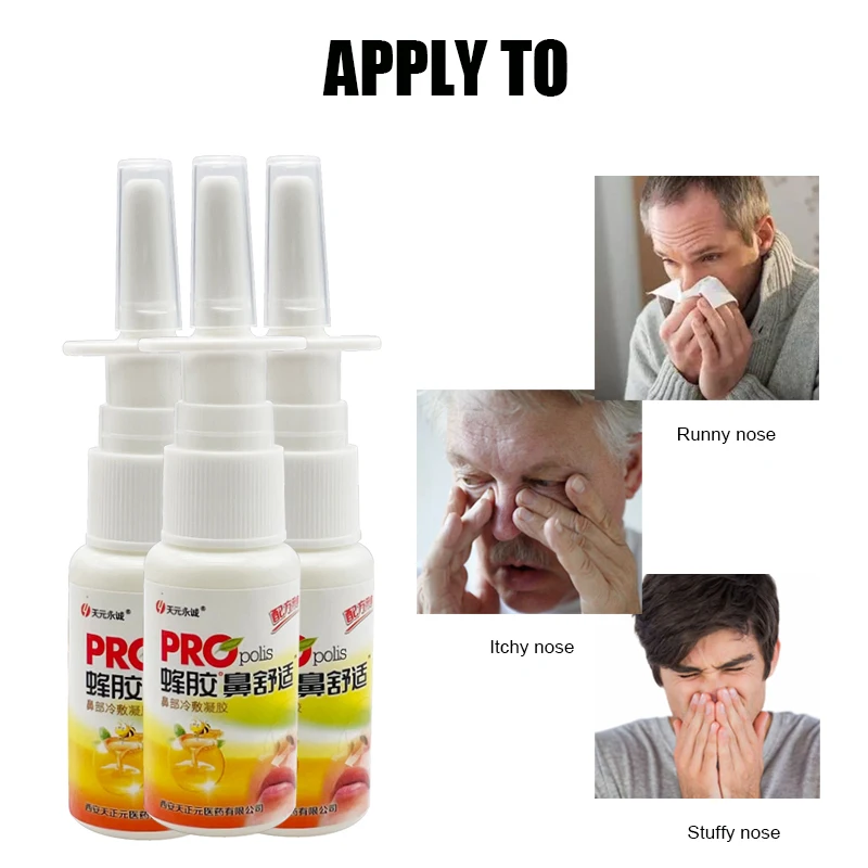 Propolis Extraction Sinusitis Rhinitis Spray Treatment Nose Drops