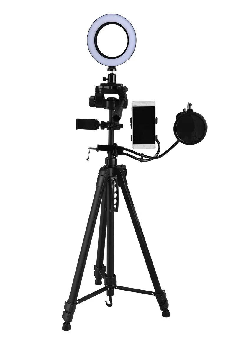 Wholesale Aluminum Alloy Camera Tripod Low Price Ring Light Stand  Photography Camera Stand Adjustable Tripod
