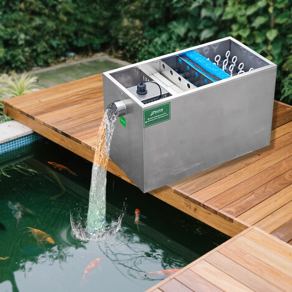 complete koi fish box filter system AllPondSolutions 18000L Dual Pond Filtration Dry Koi Pond Pumps