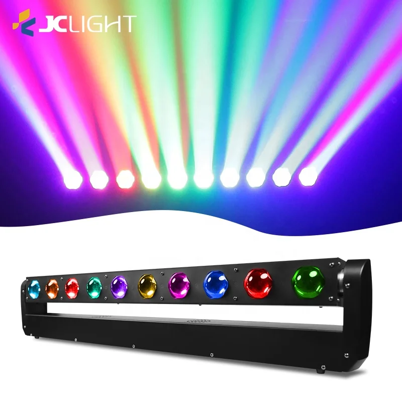 Hot Sale Dj Equipment Disco Luces 10x40w Stage Led Lights Bar 10pcs Rgbw 4in1 Led Beam Moving Head Pixel Control Dj Light