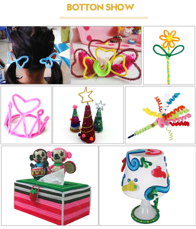 Cheap Pipe Cleaners Chenille Stem Plastic Wiggle Eyes Pompom Craft Pack Set for Children DIY Crafts