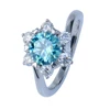 Ocean blue round brilliant cut