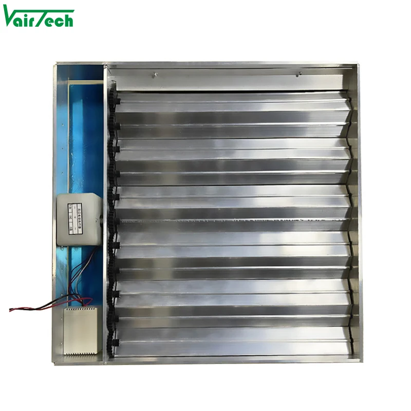 Hvac Adjustable Volume Control Air Dampers Aluminum Motorized Opposed