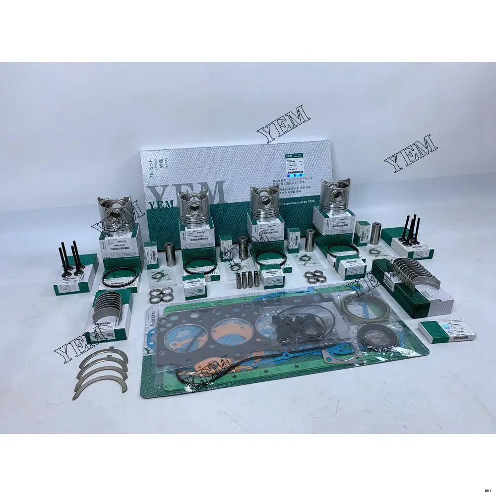 4M41 Overhaul Kit With Piston Rings Bearing Valves Full Gasket Kit for Mitsubishi Truck-mounted Refrigerators Engine