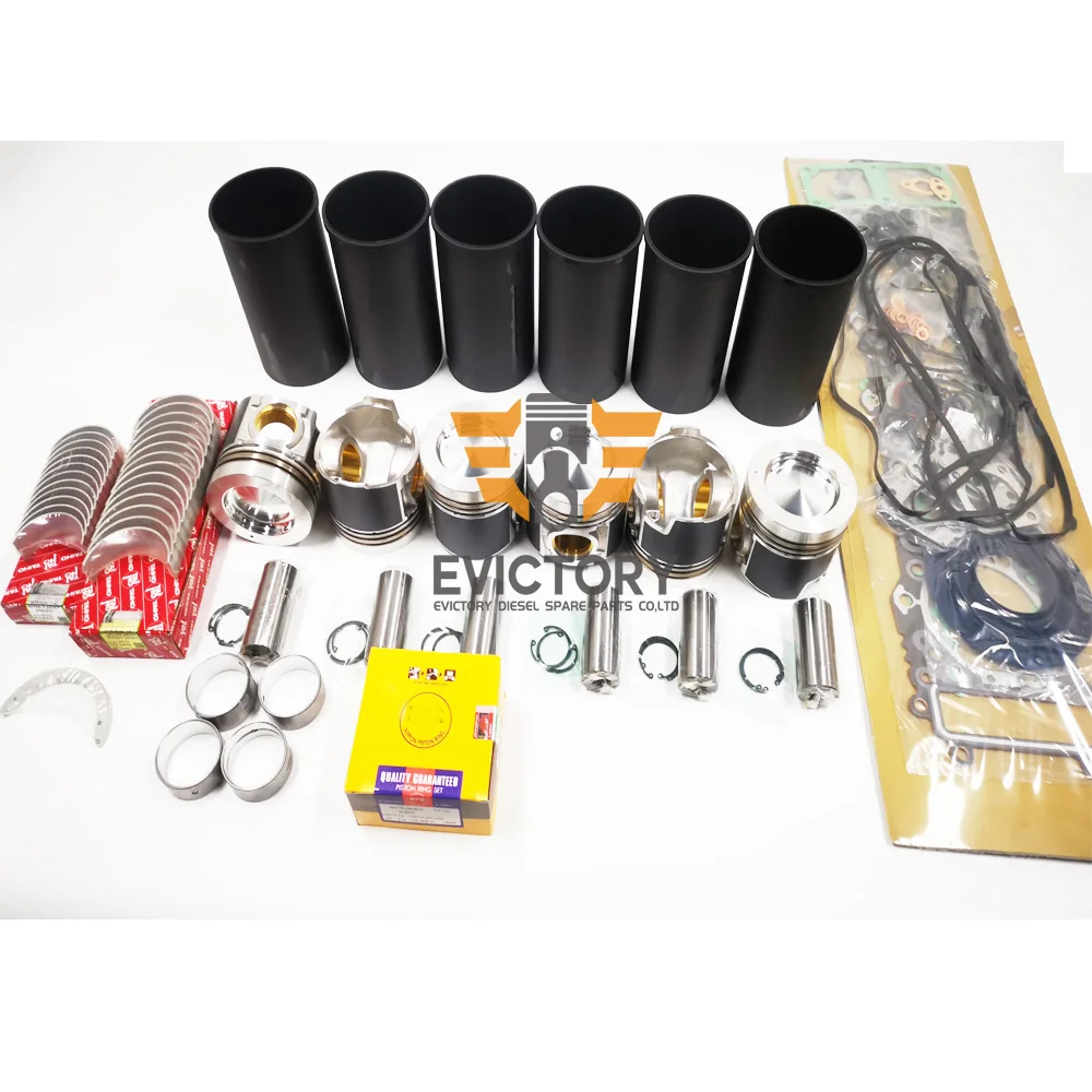 For MITSUBISHI 6M70 Engine Kit Piston Ring Full Gasket Set Cylinder Liner Sleeve Kit