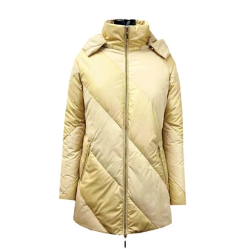 2023 new  women  Autumn and winter polyester padded casual foil print heavy jacket Outdoor GRS optional water repellent