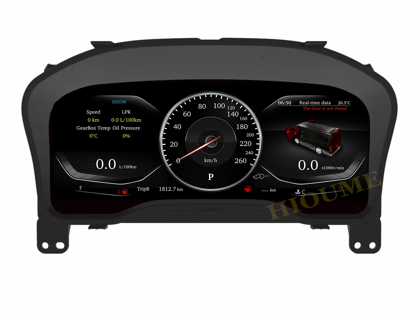 Full LCD Speedometer Display Panel for Toyota Hiace 2019-2022