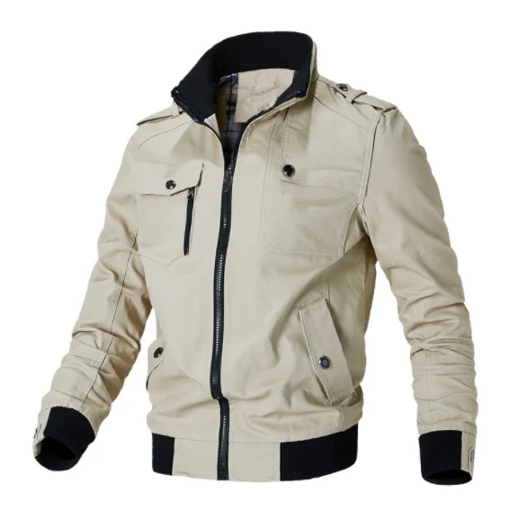 Men's Winter Jacket Slim Fit Windbreaker With Stand Collar_voghion.com