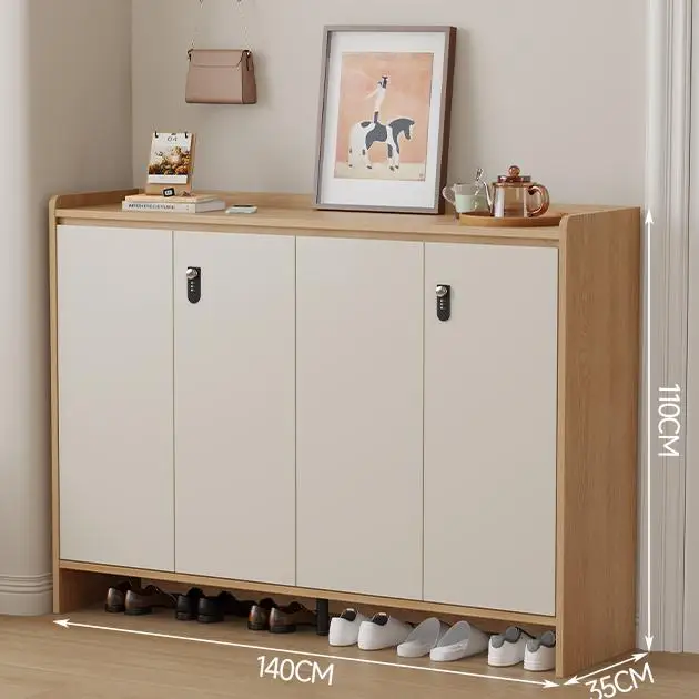Objects Dustproof with Door and Lock Breathable Shoe Rack Multi-Layer  Design Suitable for Multi-Mouth Family Shoe Cabinet