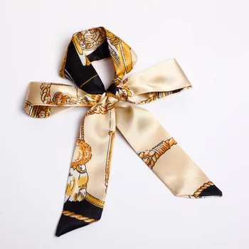 Luxury Custom Natural Small Bag Scarves Manufacturer Satin Polyester Light Weight Summer Scarf Under 1 Doller Mini Size