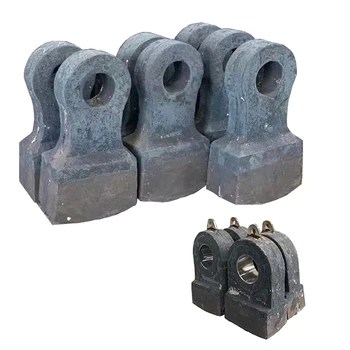 Professional wear resistant hard high manganese chrome steel alloy hammer head / beater arm casting factory crusher spare parts