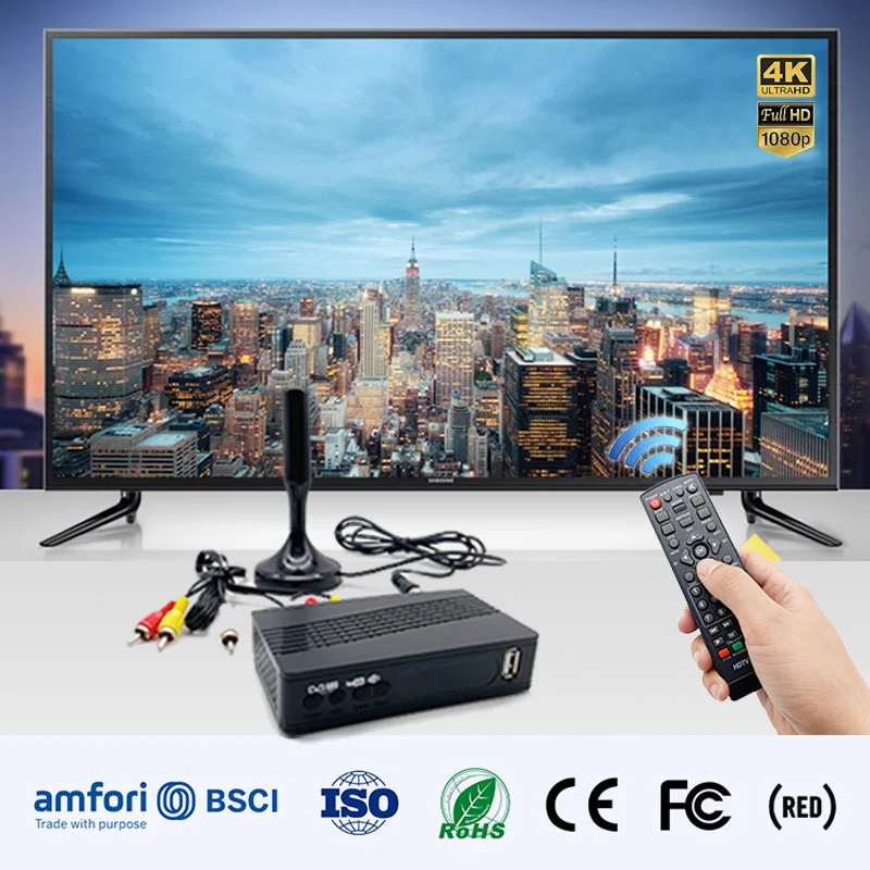 Mpeg2 Set-top Box Icone Iron Pro Set-top Box Hevc H.265 Dvb-t2 FTA Airtel Set-top Box China OEM ODM Factory
