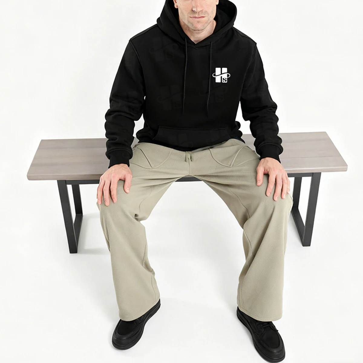 Mens Oversized Hoodie Heavyweight Cotton Fleece Print Pullover Streetwear Hooded Sweatshirt OEM