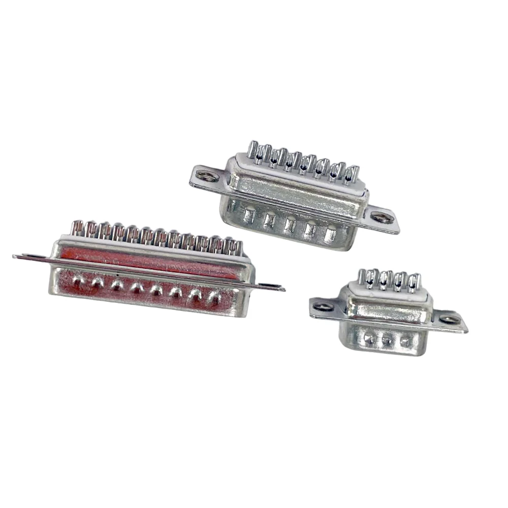 9 Pin D-sub Stamped Female Straight Connector With Harpoon Screws ...