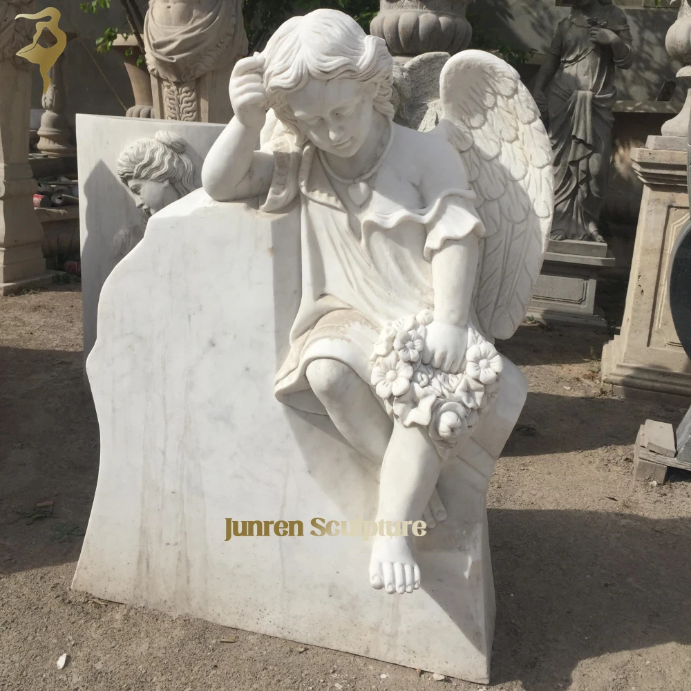 Cemetery Marble Baby Angel Headstones for Baby Graves