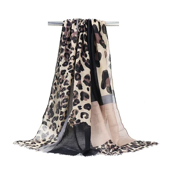 luxury lightweight leopard print cheap stock scarf for women