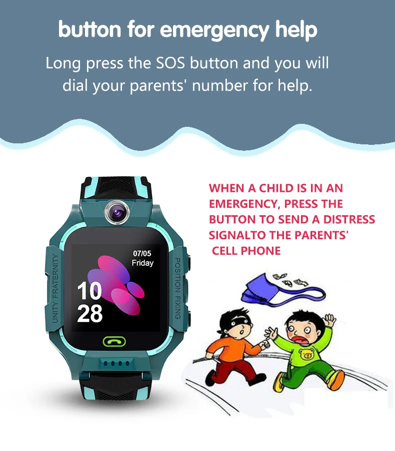 skmei carte sim enfants smart caméra montre w39 téléphone appel bébé montres  mignon 2g sos montre pour enfant