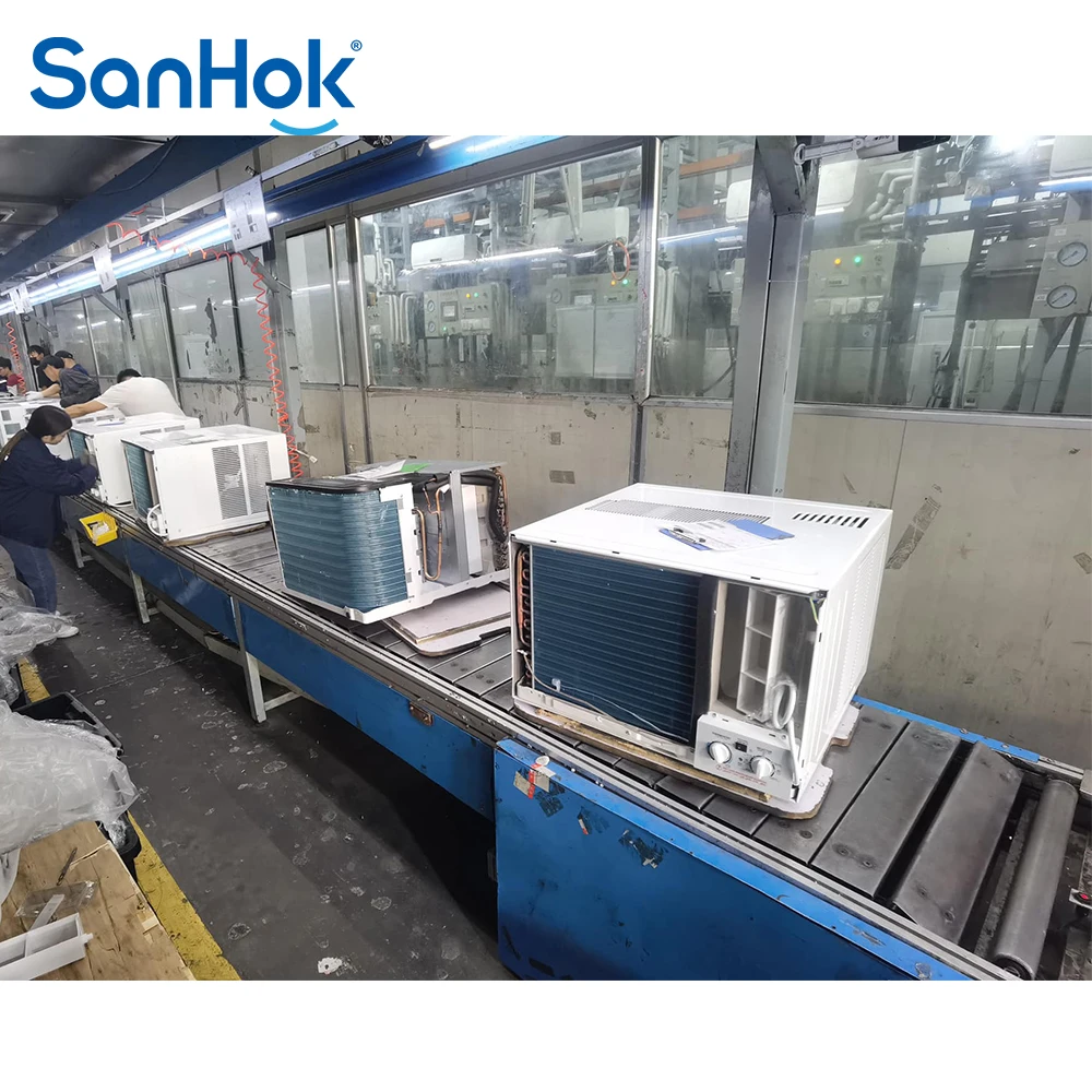 Industrial Factory Conveyor Electric Air Conditioning Fan Assembly Line