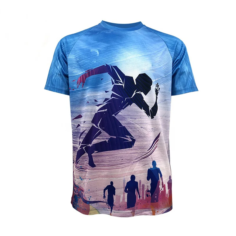 Cheap Promotion Man Full Polyester Sublimation t Shirt for Sublimation Printing