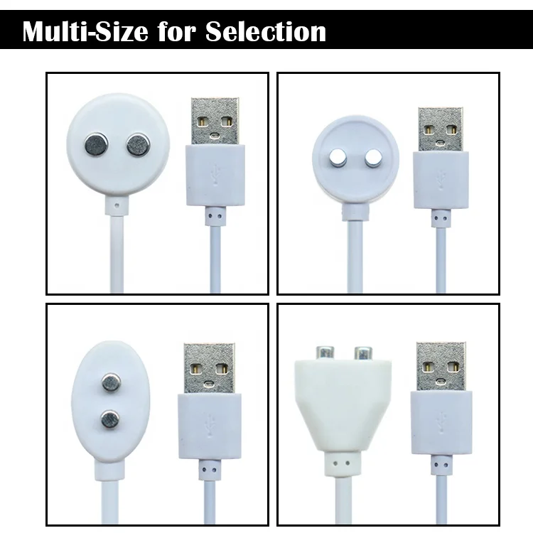 2 PIN USB Magnetic Electric Toothbrush Beauty Instrumennt Adult Sex Toys  Vibrator Charger Cable