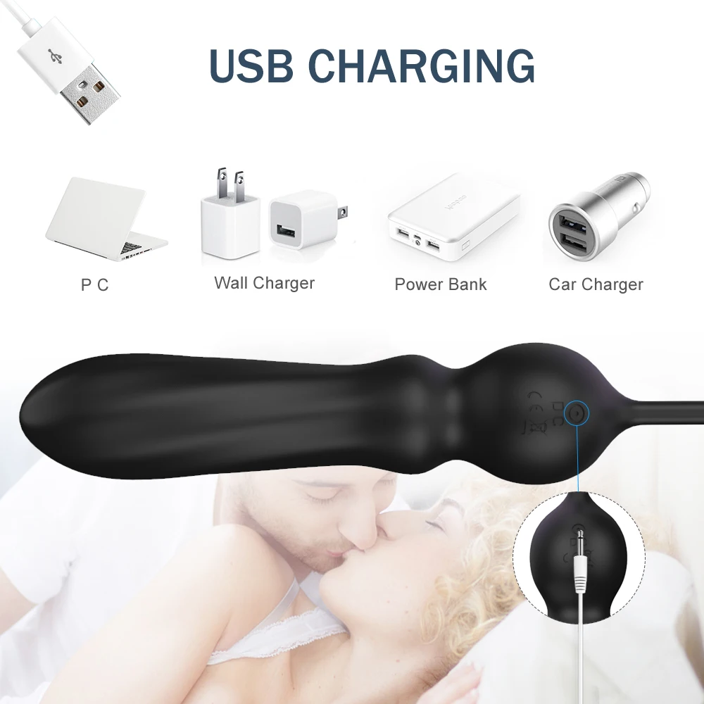 S-HANDE Japanese Multi Function Sex Toys Anal Butt Plug Wireless Bullet Cock Ring Vibrator for Women Men Couple Masturbation