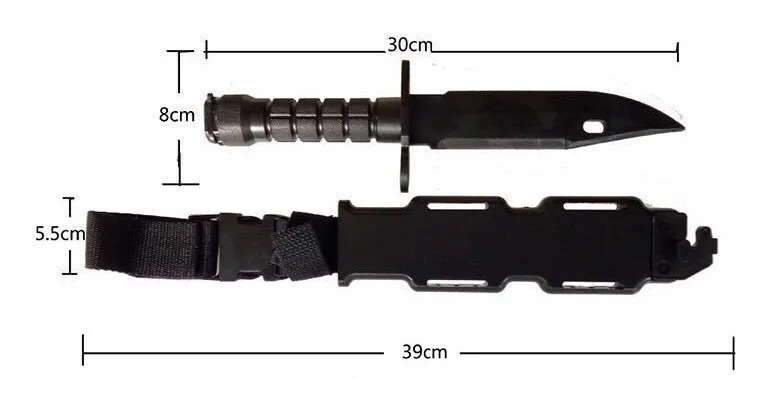Hot Tactical Rubber Tapping M9 Multifunctional Combat Outdoor Tactical Knife Plastic Toy Knife