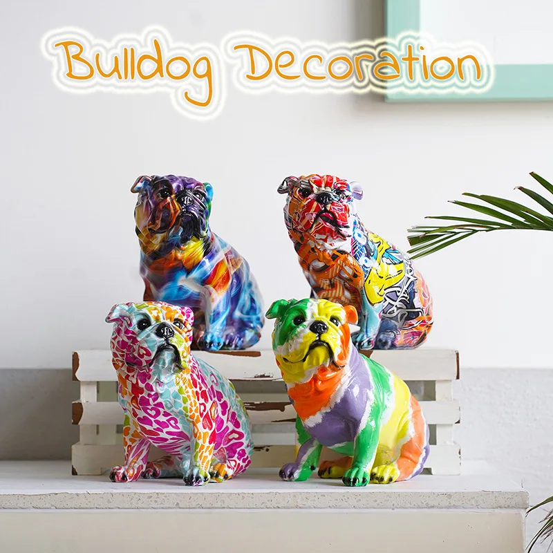 Statue de bouledogue en résine Moderne Décoratif Mode Cool Multifonctionnel Artisanat Créatif Statue de bouledogue en résine Moderne Décoratif Mode Cool Multifonctionnel Artisanat Créatif